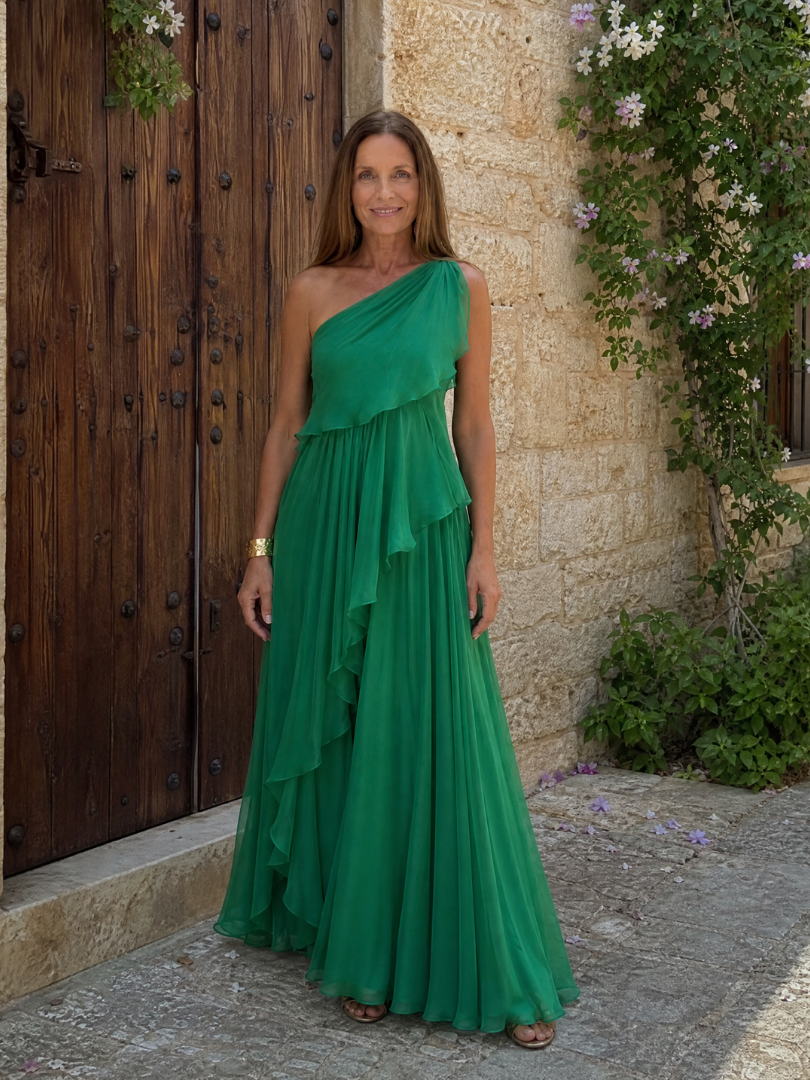 Nalia | Cascading Ruffle Maxi Dress