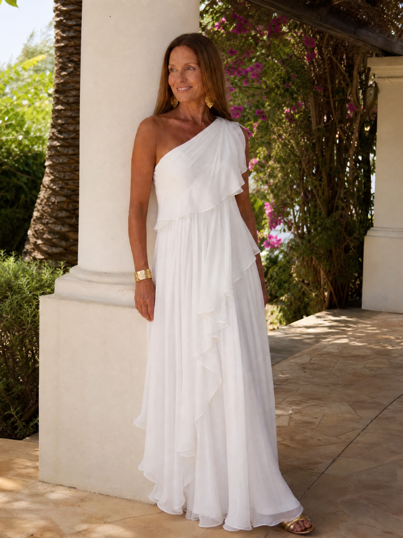 Talia | Cascading Ruffle Maxi Dress