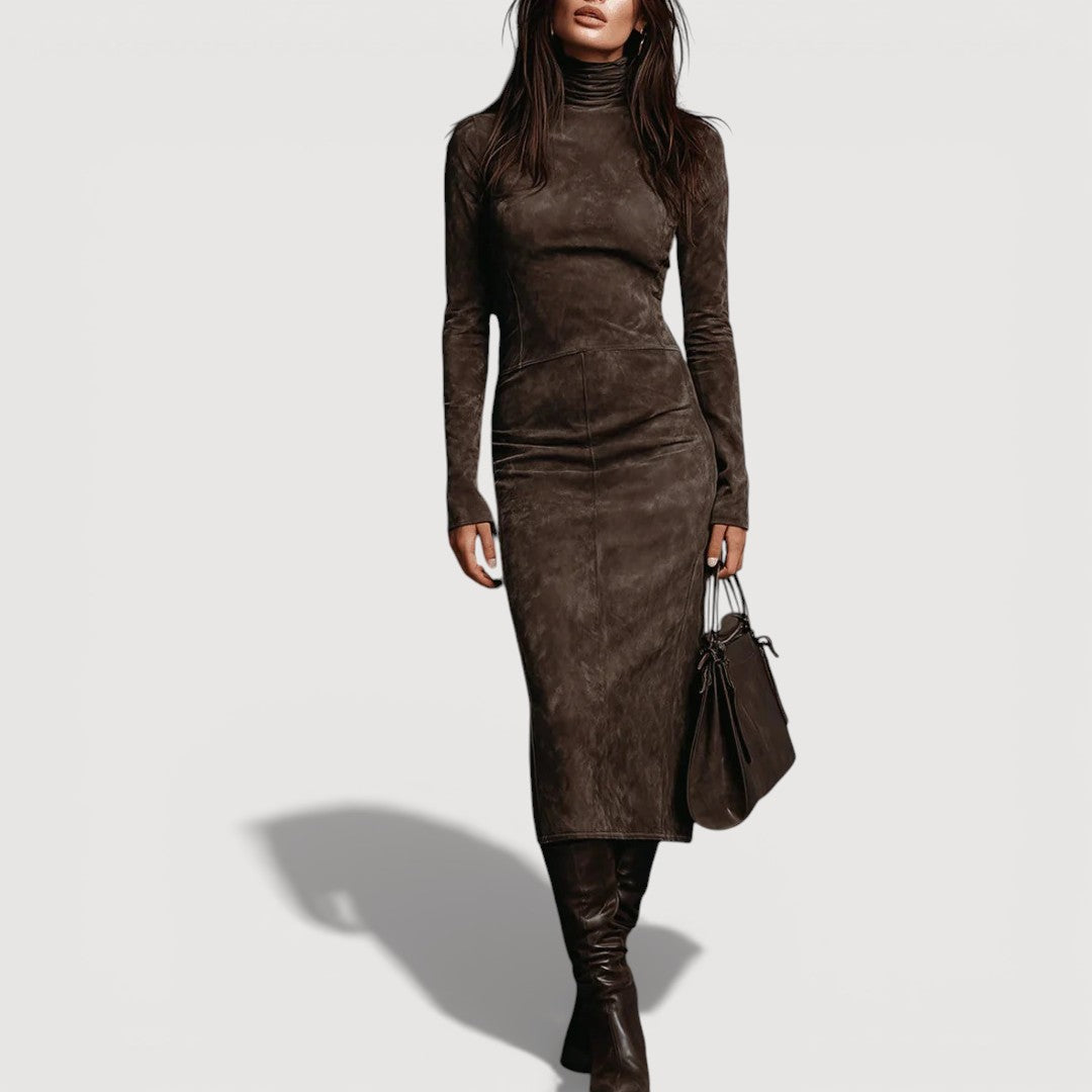 MILDRED – ELEGANT SUEDE DRESS