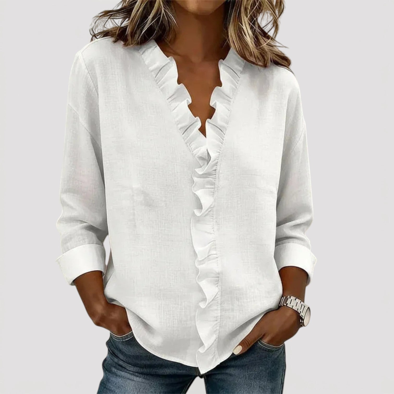 CRISTINE – RUFFLED BLOUSE