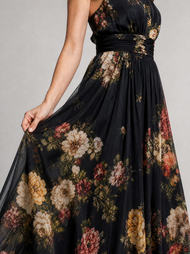 Sienne | Floral Halter Midi Dress
