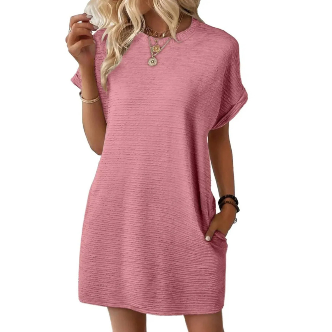 Natasha – Casual Minimalist Round Neck Summer Dress