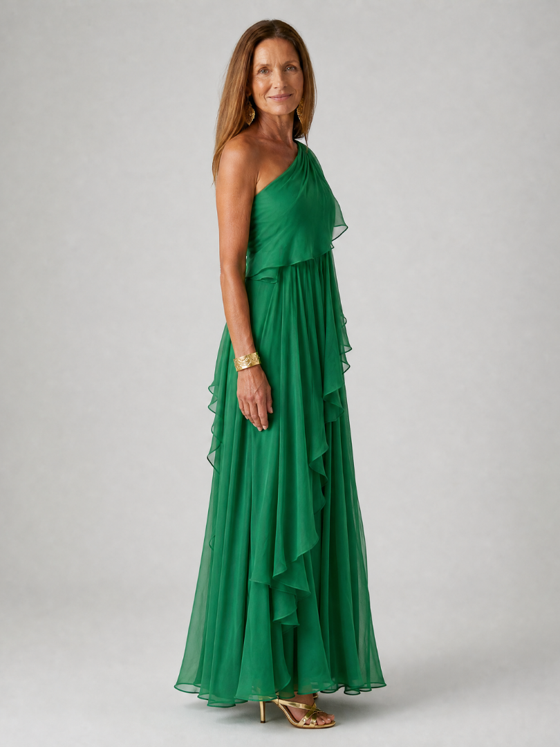 Talia | Cascading Ruffle Maxi Dress