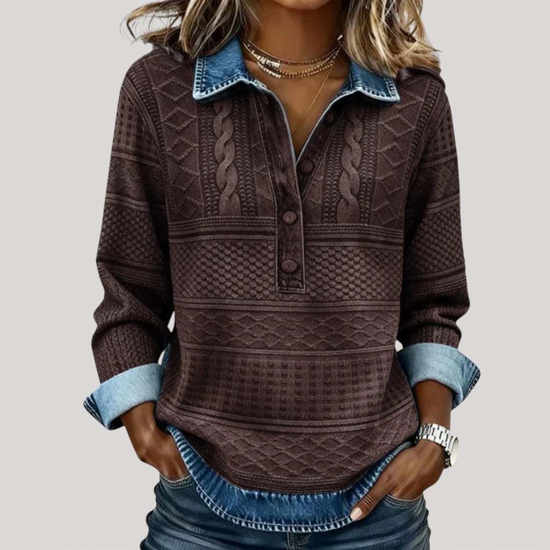 WYNIE – TEXTURED PRINT TOP