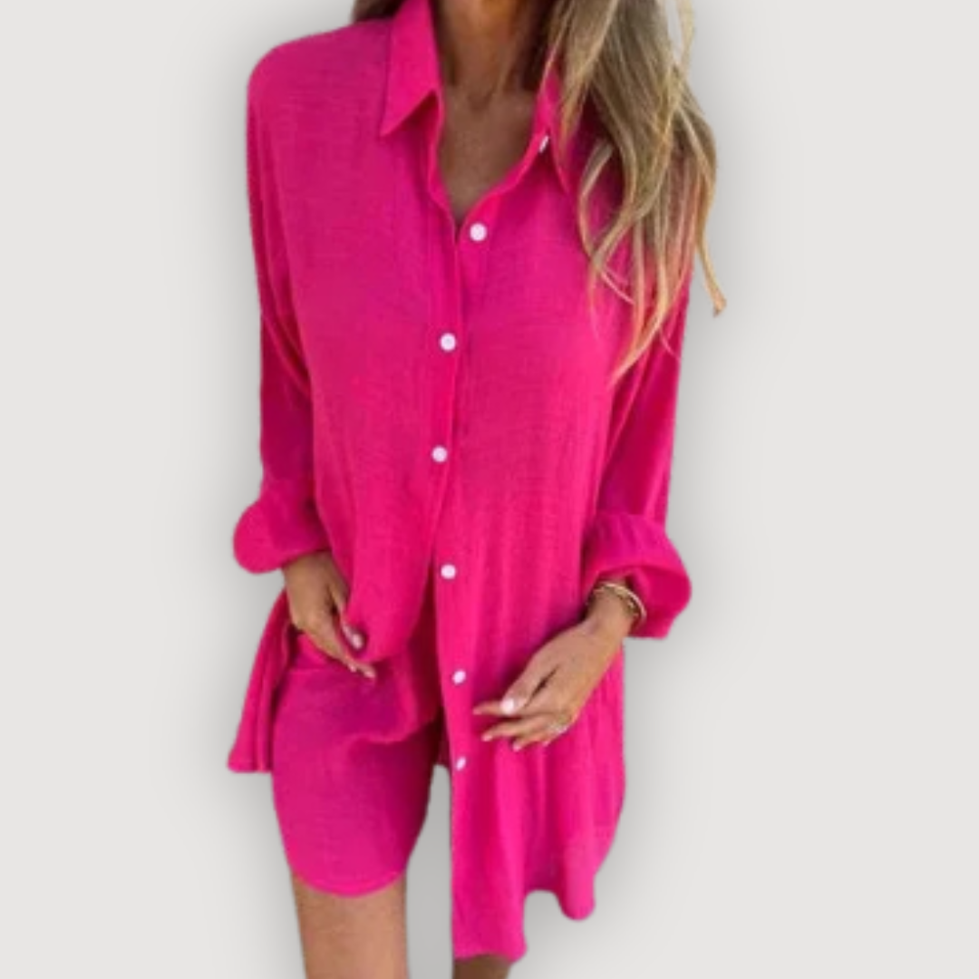 DANIELLE – LINEN SHORT SET