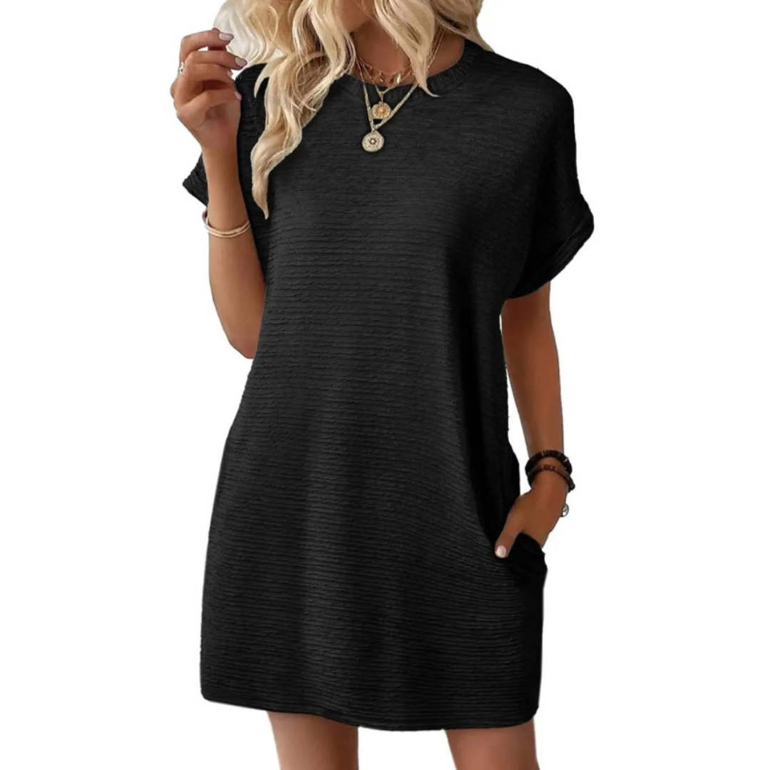 Natasha – Casual Minimalist Round Neck Summer Dress