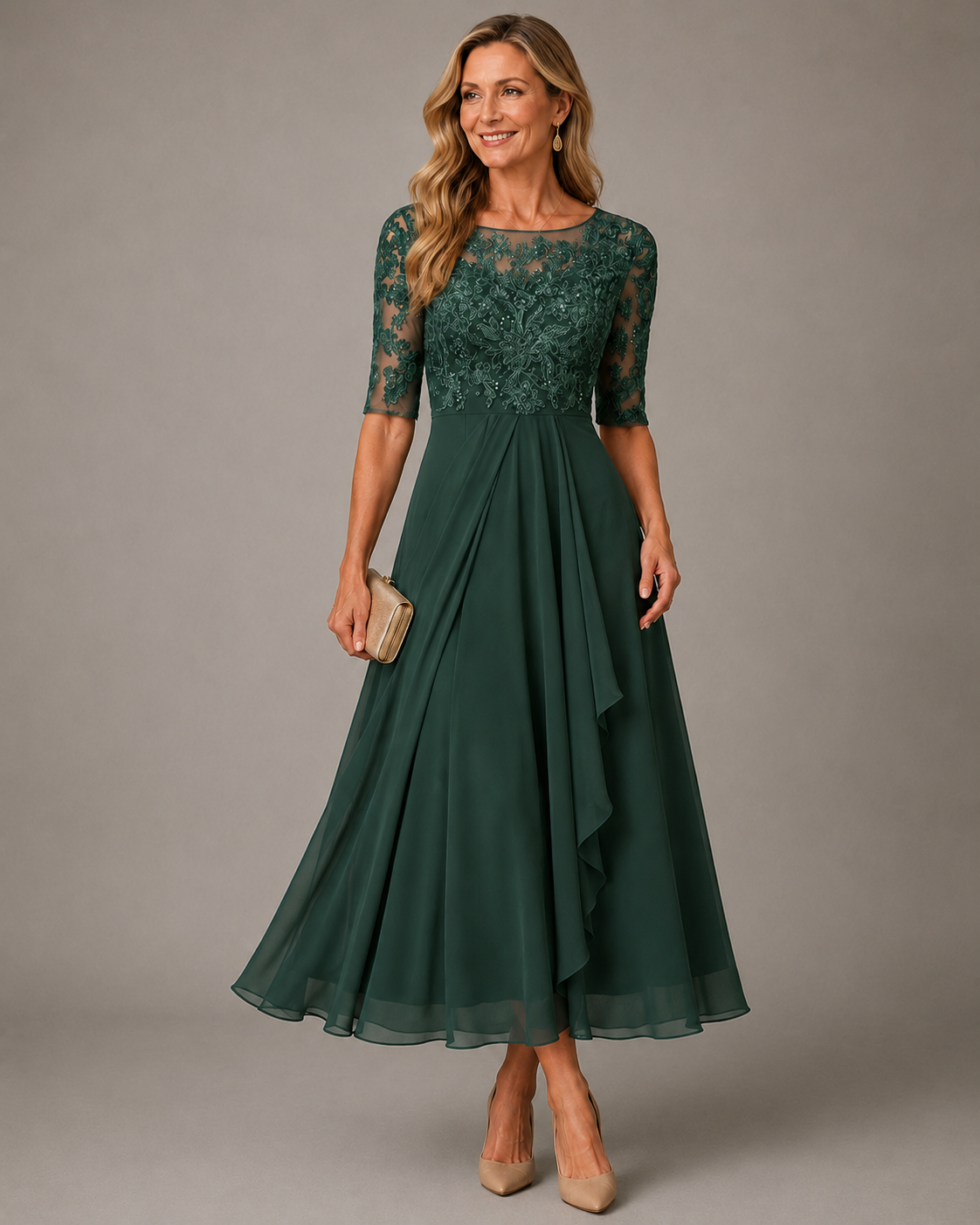 Rosa | Lace Midi Dress