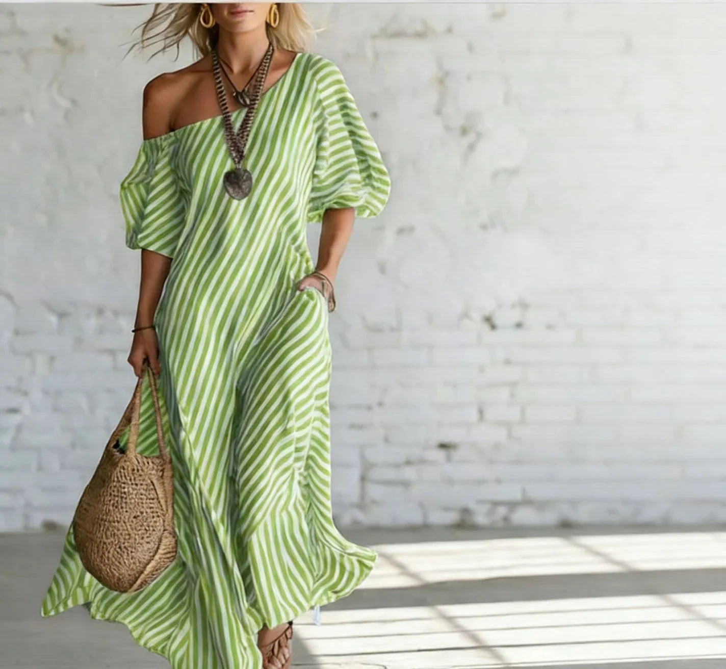 Alexia | Striped Maxi Dress