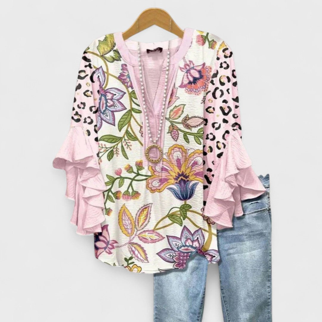MARIBEL – FLOWY RUFFLE TOP