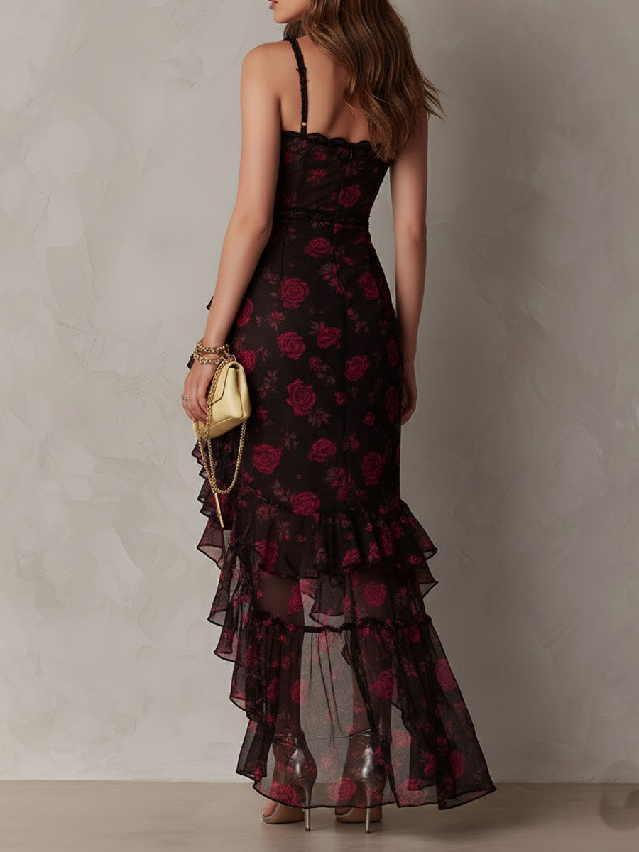 Lane | Floral Ruched Hem Dress