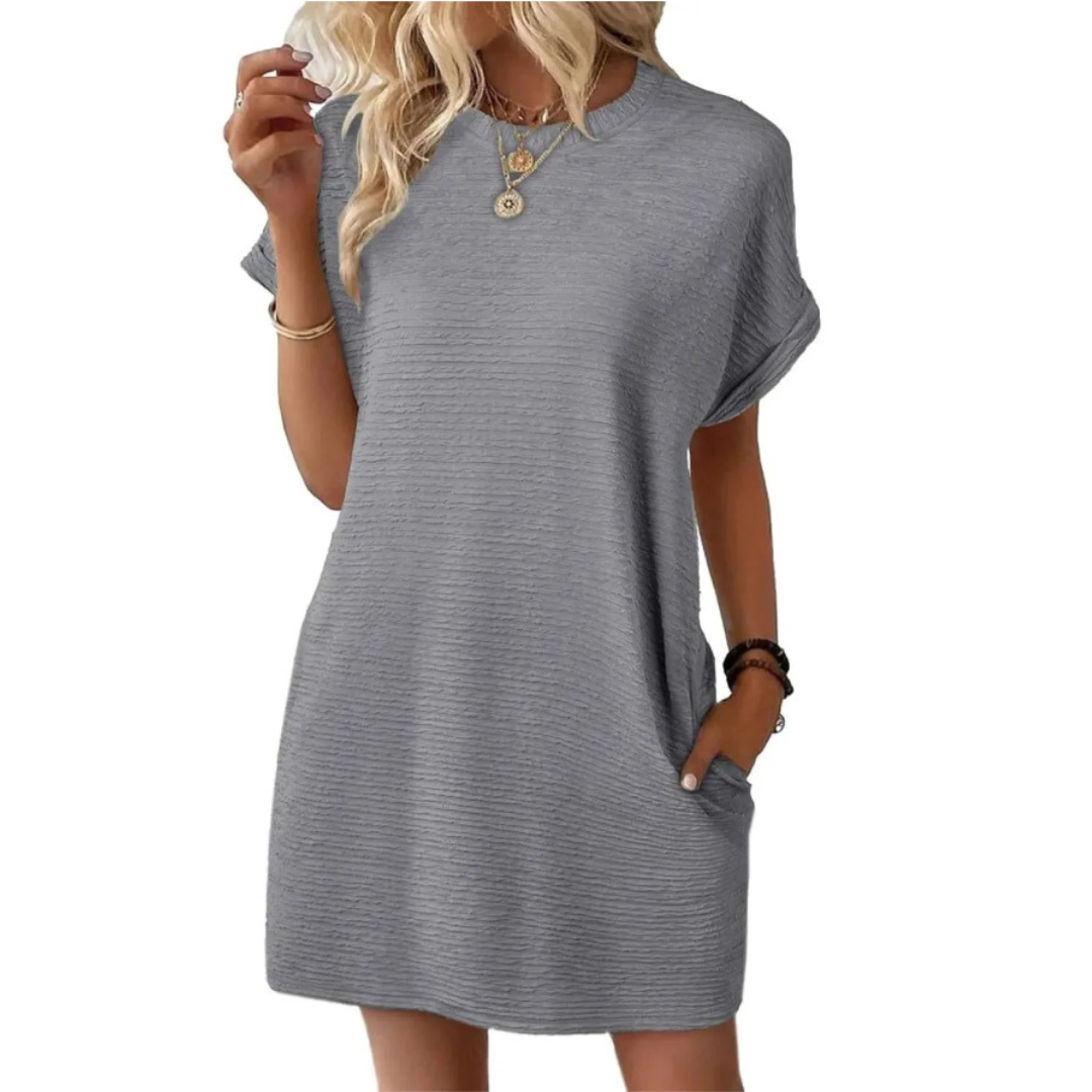 Natasha – Casual Minimalist Round Neck Summer Dress