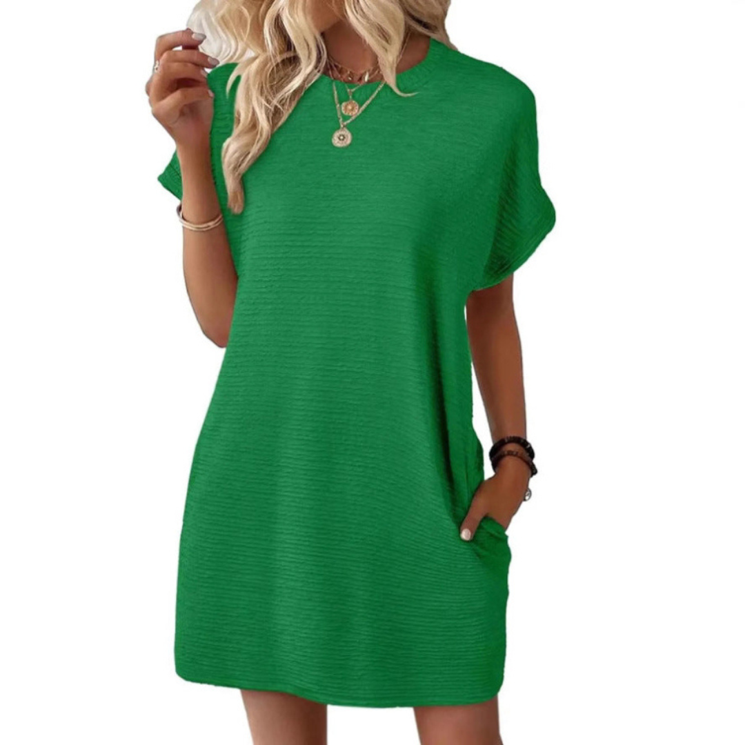 Natasha – Casual Minimalist Round Neck Summer Dress