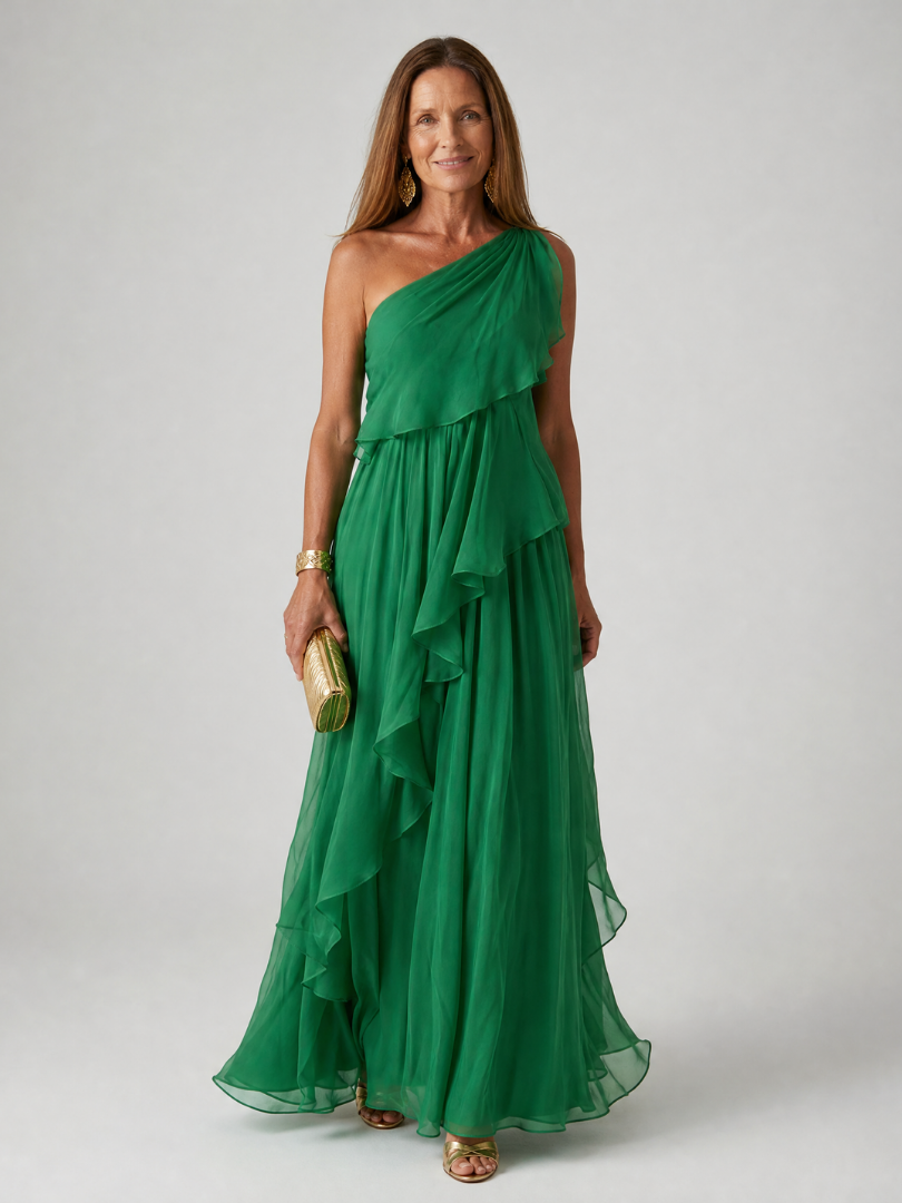 Talia | Cascading Ruffle Maxi Dress