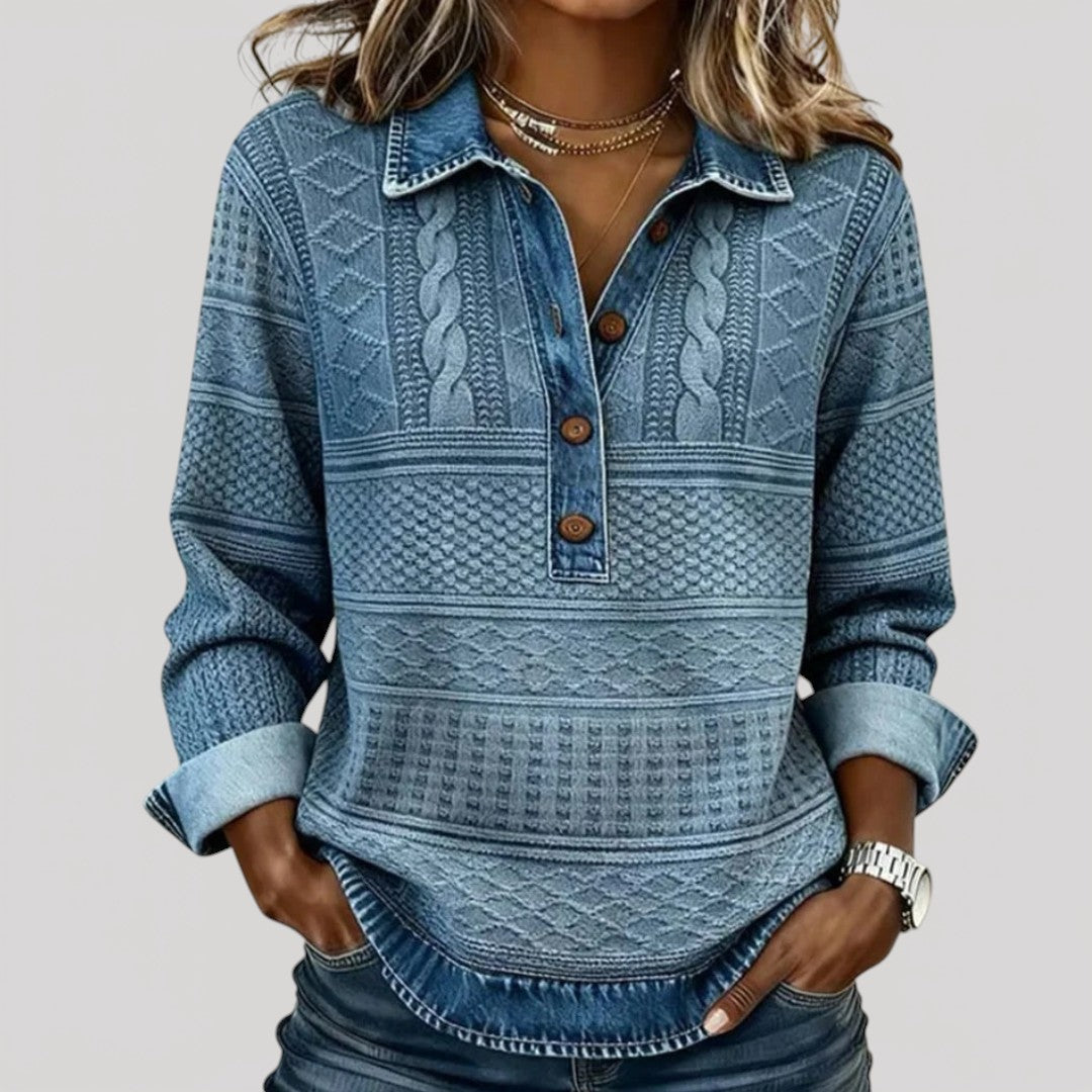 WYNIE – TEXTURED PRINT TOP