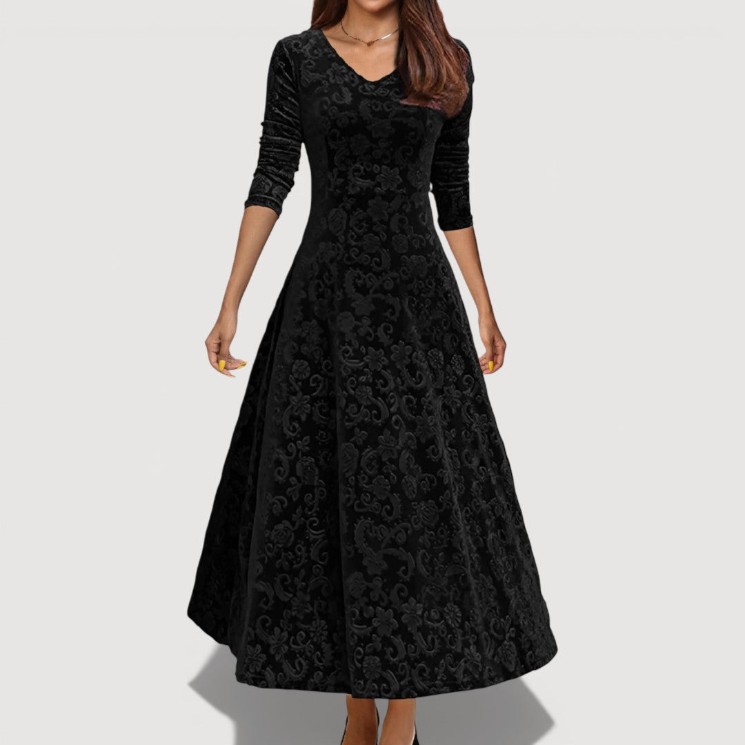 JILLIAN – ELEGANT VELVET DRESS