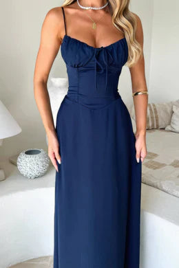 Jessica - Lace-Up Sleeveless Maxi Dress