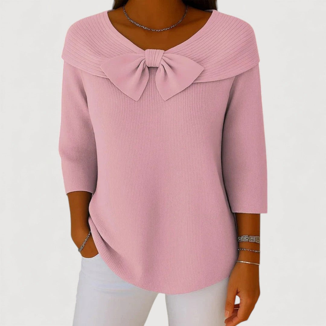ALYSEN – BOW KNIT TOP