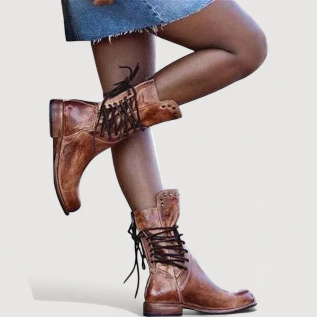 MAREN – WESTERN LACE-UP BOOTS
