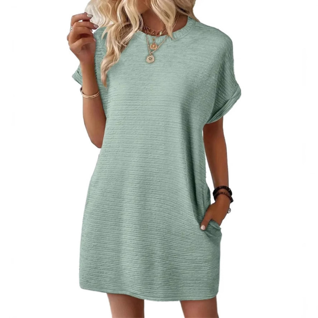 Natasha – Casual Minimalist Round Neck Summer Dress