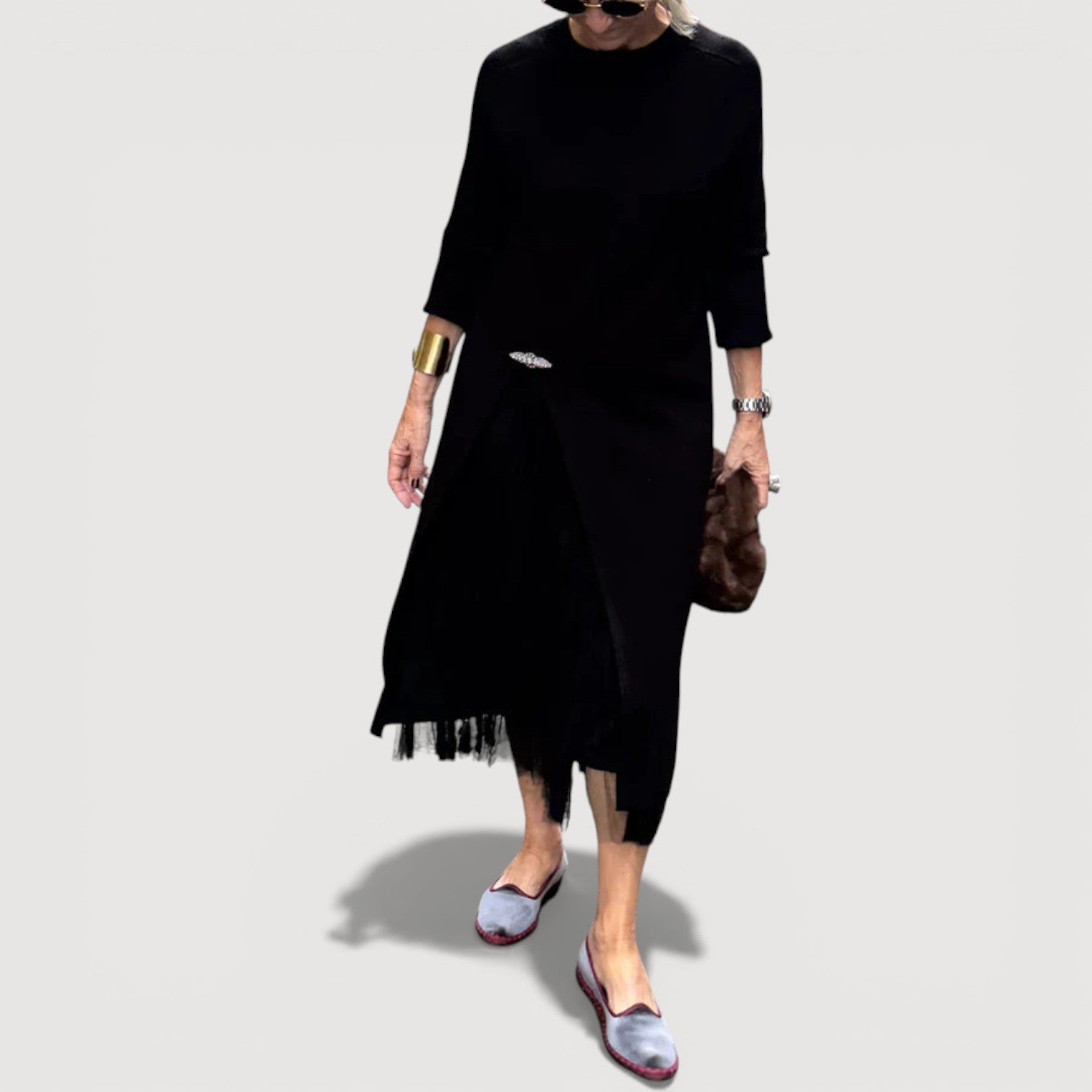 ANNA – LAYERED MIDI DRESS