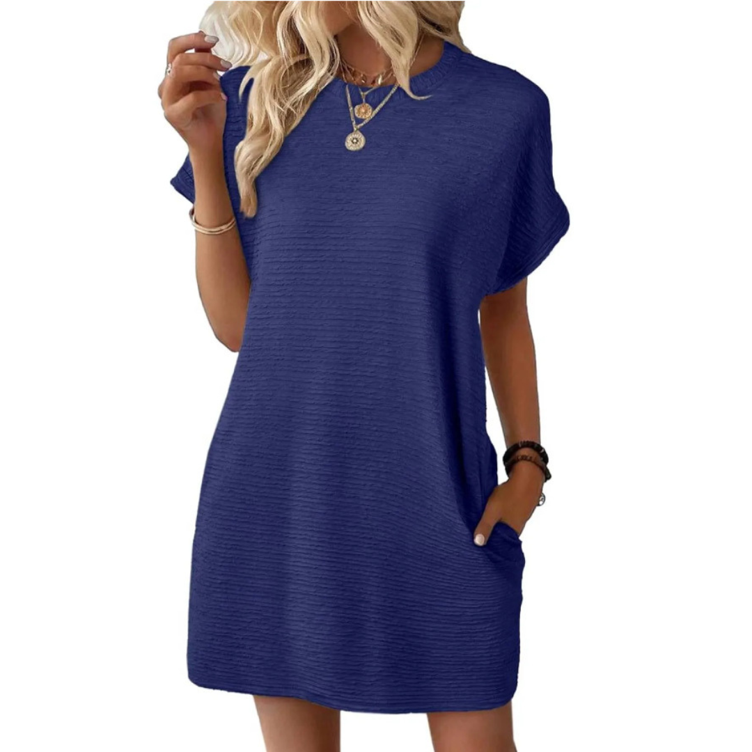Natasha – Casual Minimalist Round Neck Summer Dress