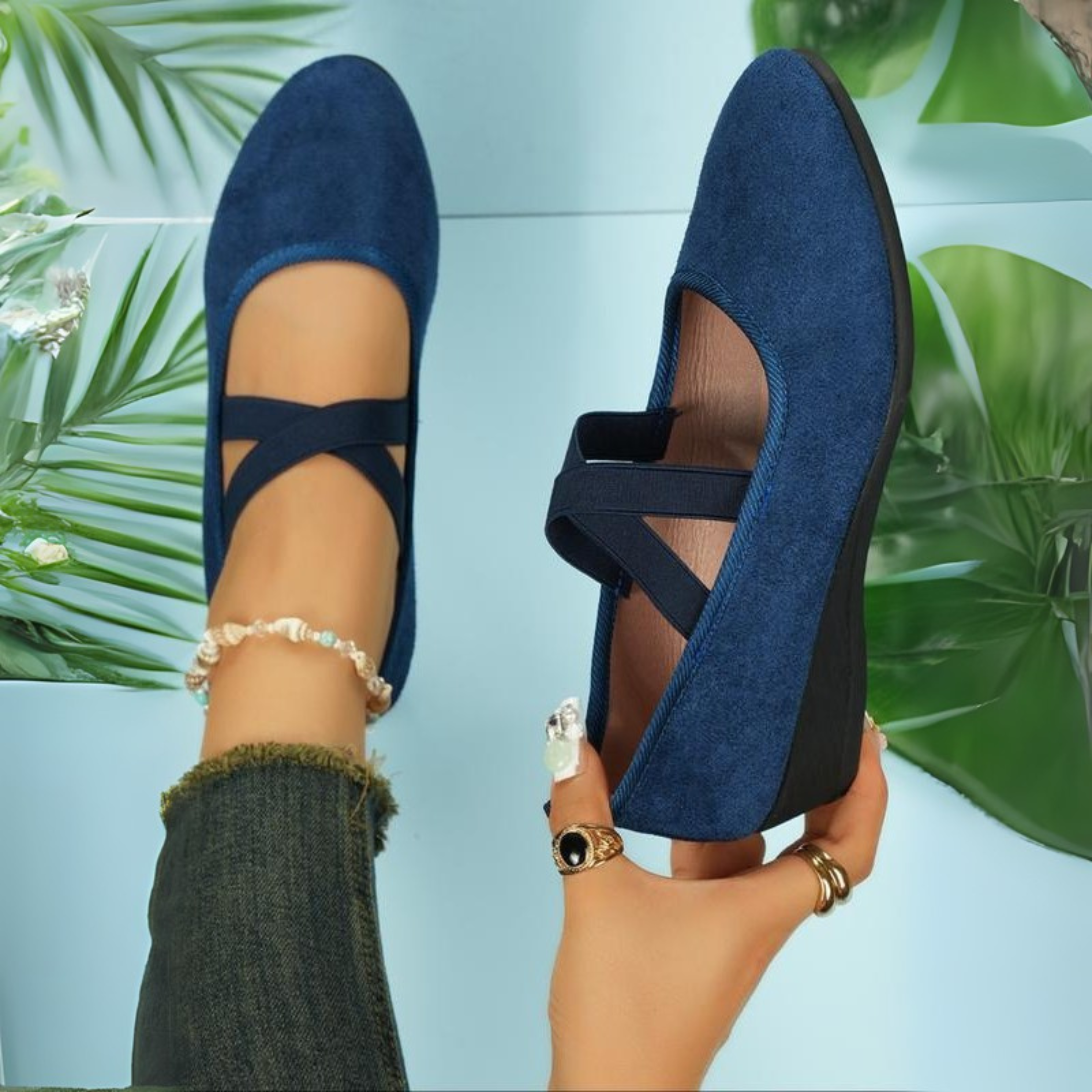 Catrine | Closed Wedge Ballerina Shoes