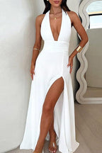 Violet - Deep V Maxi Dress