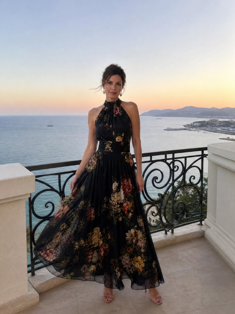 Sienne | Floral Halter Midi Dress