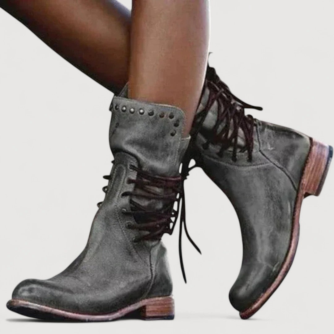 MAREN – WESTERN LACE-UP BOOTS