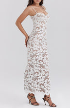 Isabella- Pearl Blossom Maxi Dress