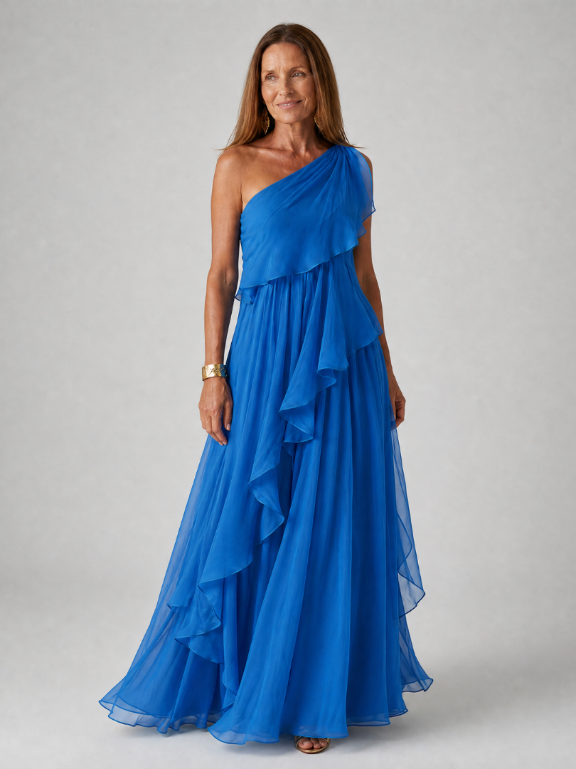 Talia | Cascading Ruffle Maxi Dress