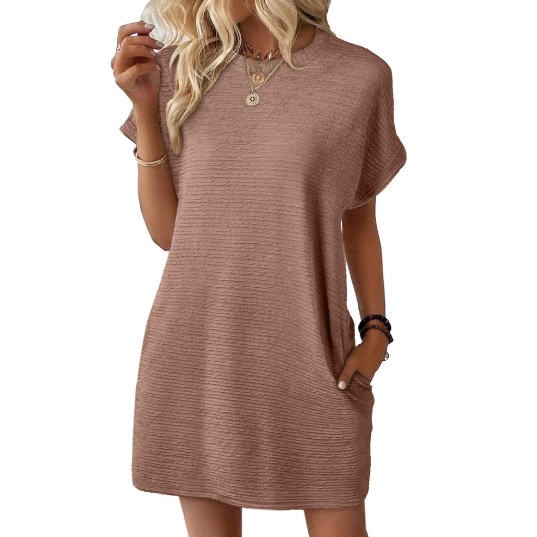 Natasha – Casual Minimalist Round Neck Summer Dress