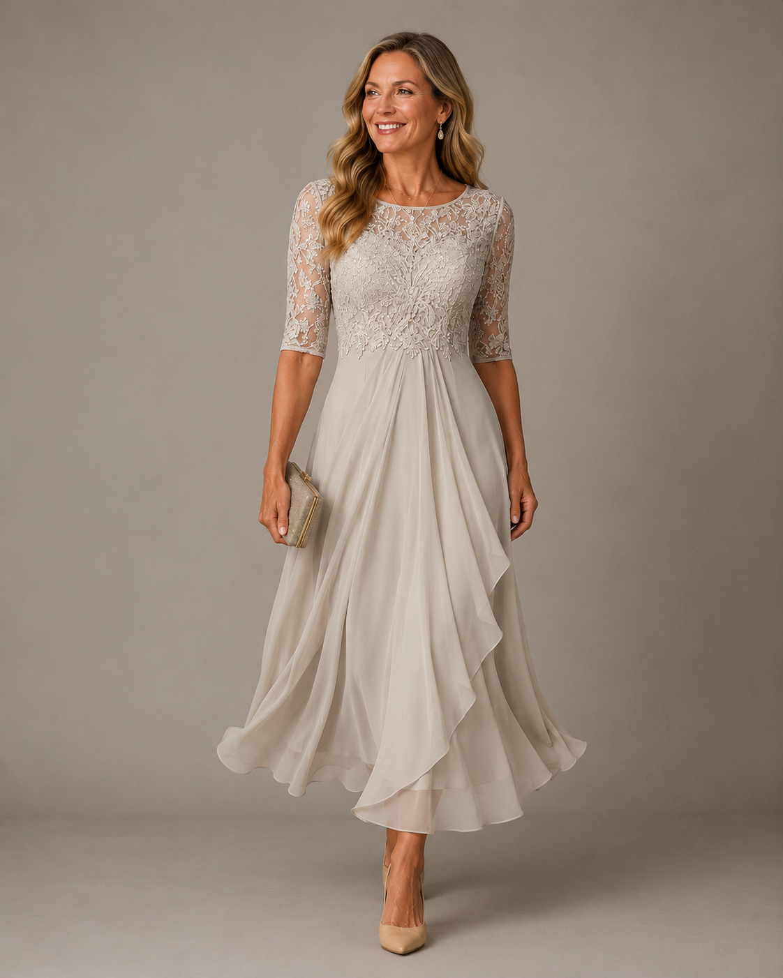 Rosa | Lace Midi Dress