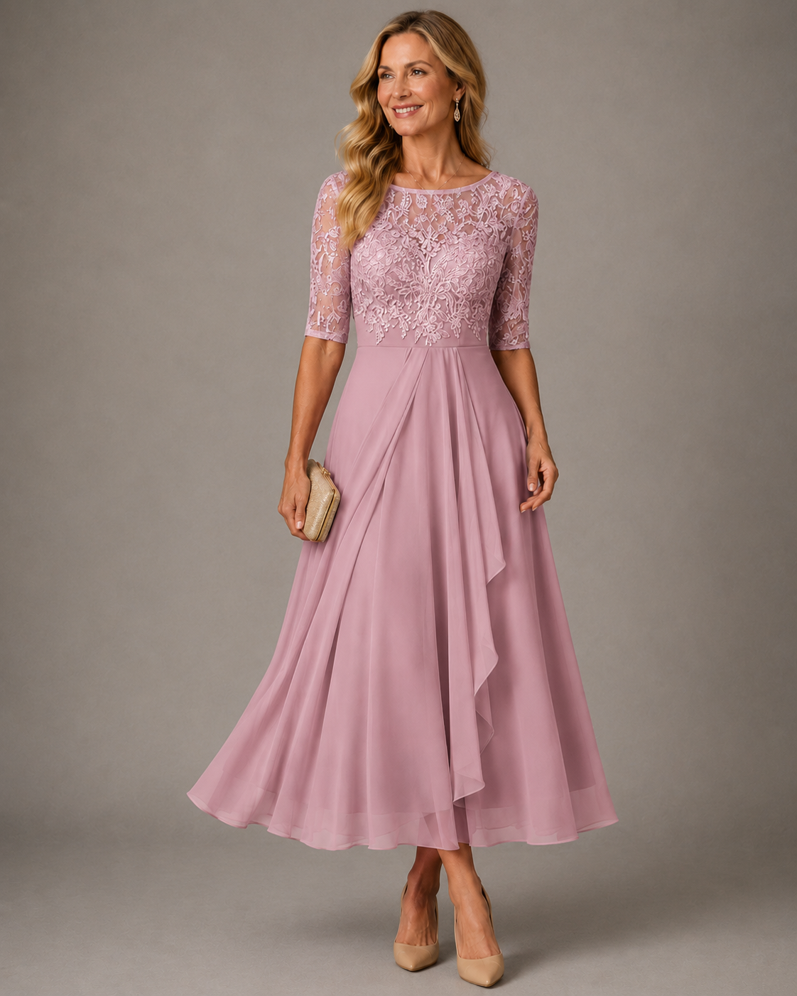 Rosa | Lace Midi Dress