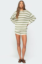 Skye Oversized Striped Knit Sweater