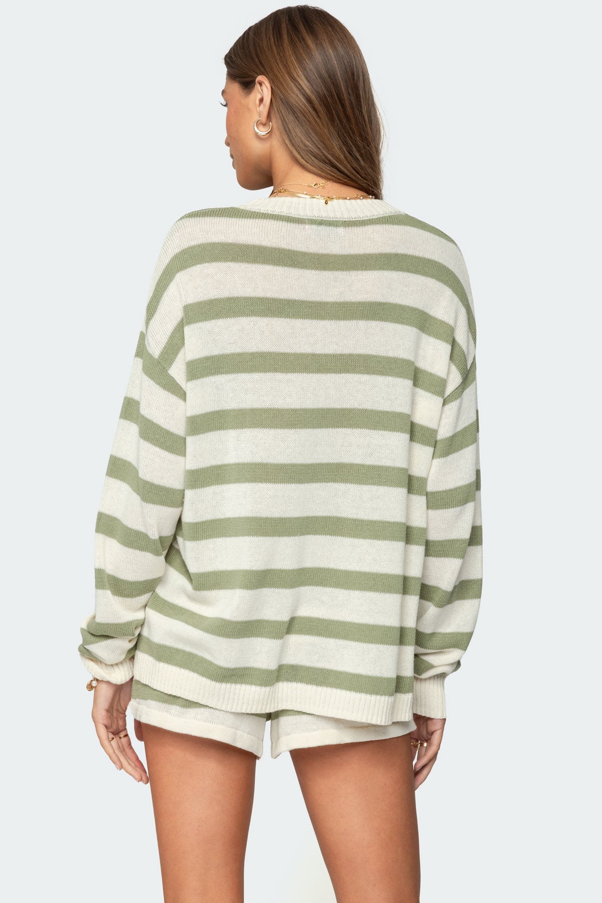Skye Oversized Striped Knit Sweater
