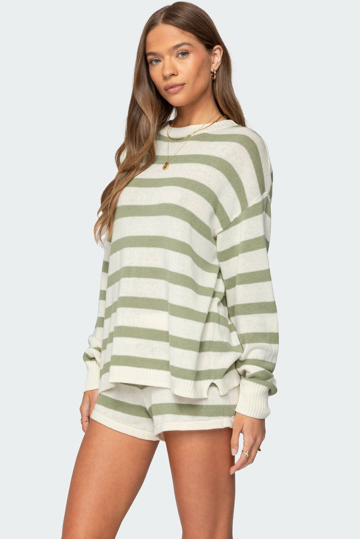 Skye Oversized Striped Knit Sweater