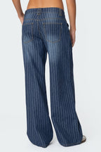 Angel | Striped Low Rise Jeans