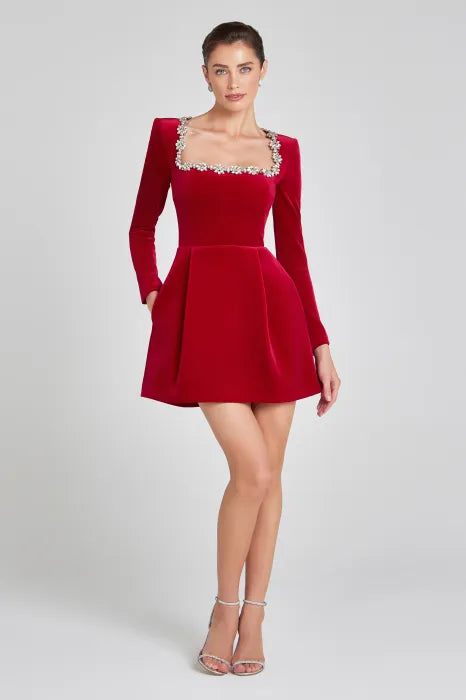Valerie velvet Mini dress