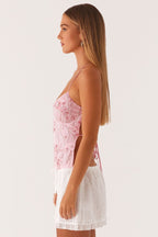 Vienna - Pink Sparkle Sequin Top