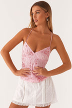 Vienna - Pink Sparkle Sequin Top