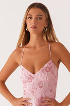 Vienna - Pink Sparkle Sequin Top