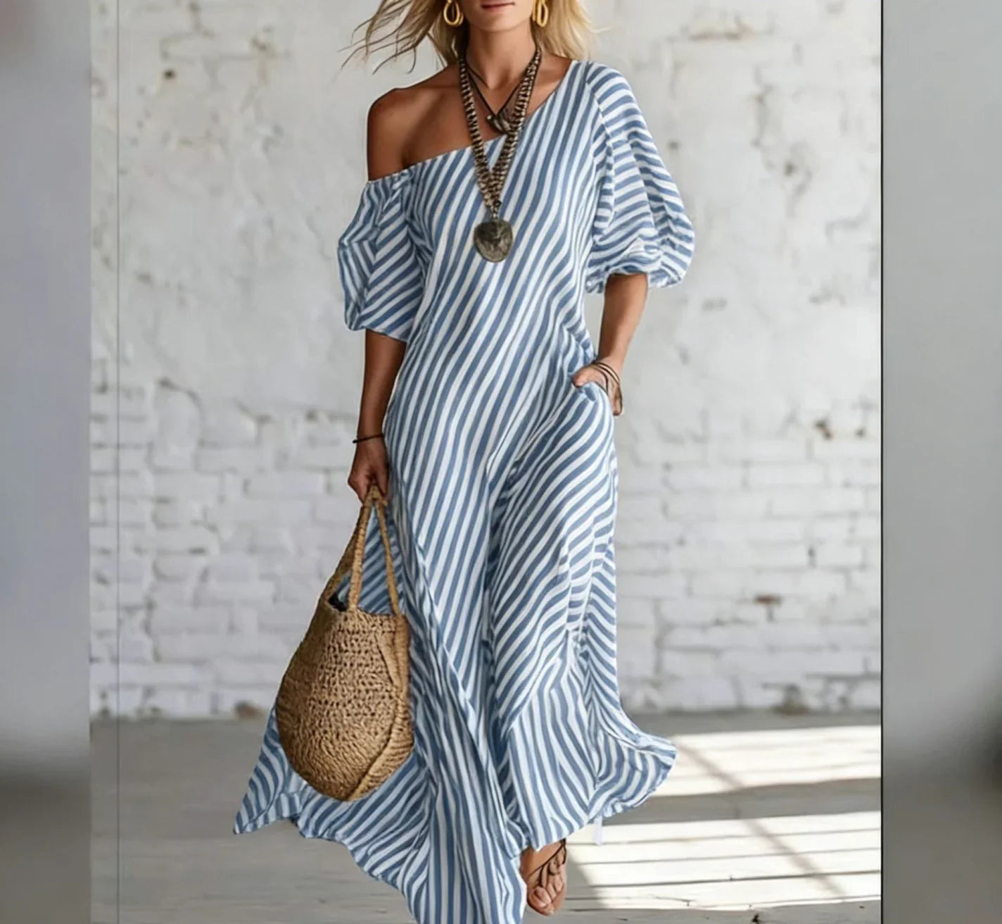 Alexia | Striped Maxi Dress