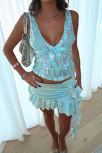 Ivanna - Sequin Halter Tank Top