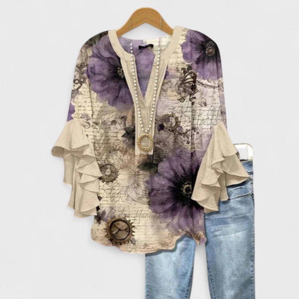 MARIBEL – FLOWY RUFFLE TOP