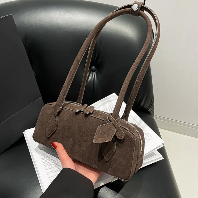 Rebecca Suede Shoulder Bag