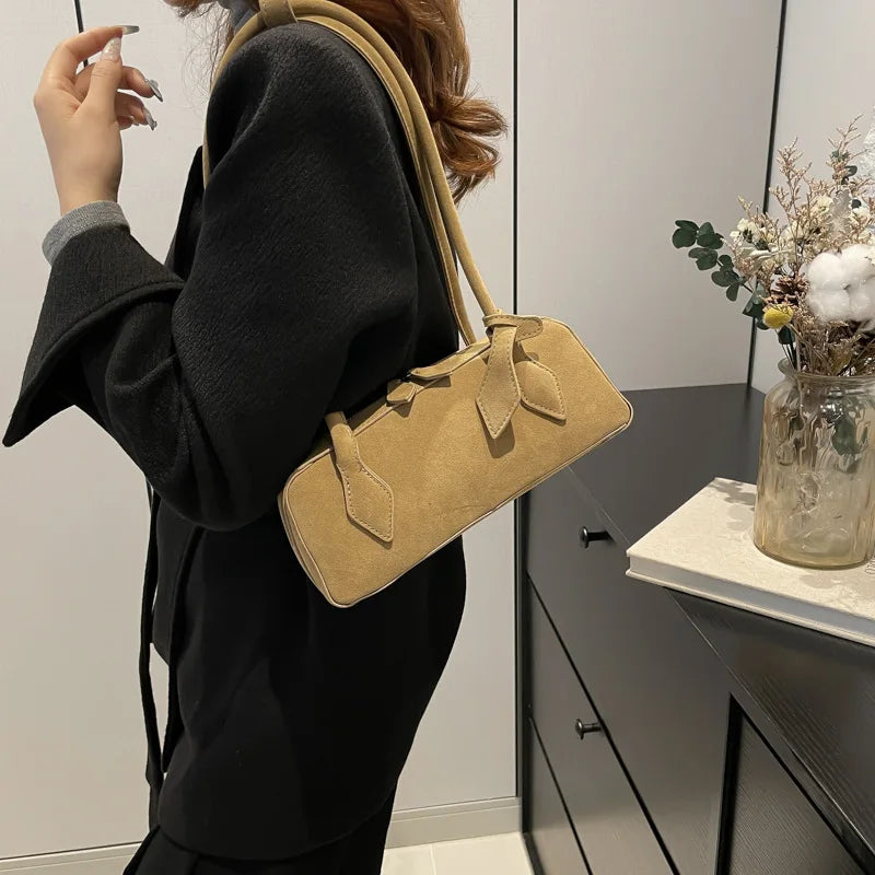 Rebecca Suede Shoulder Bag