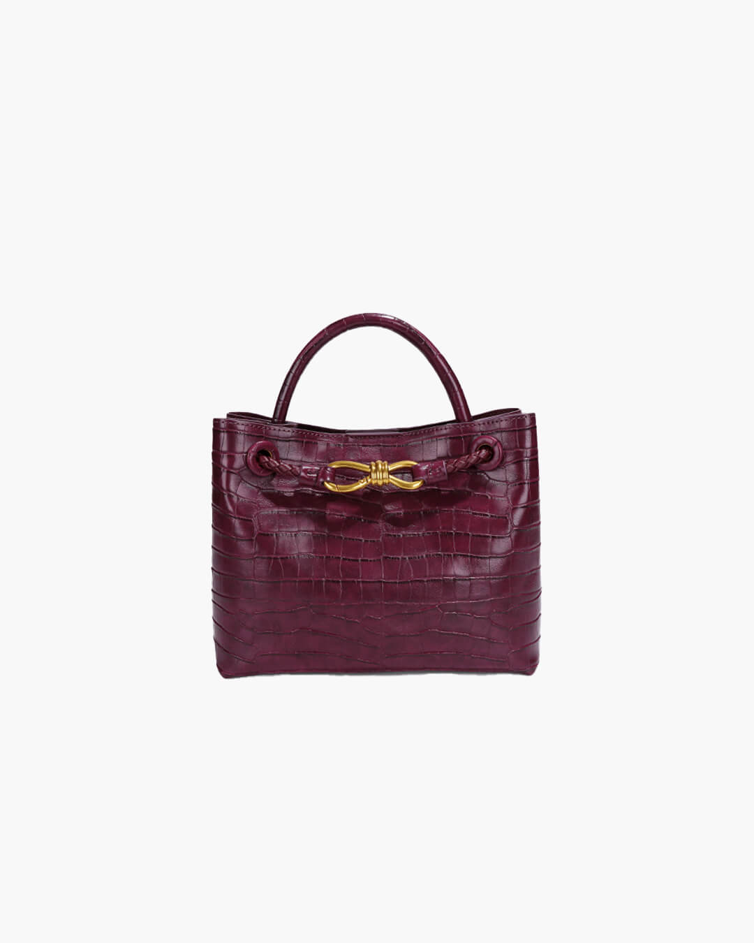 Lucia Croc-Embossed Vegan Leather Bag