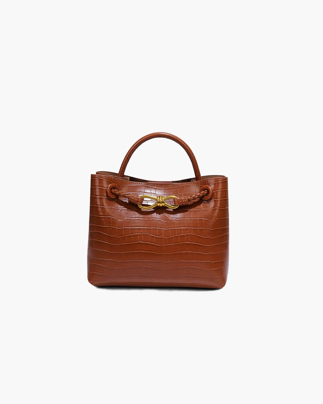 Lucia Croc-Embossed Vegan Leather Bag