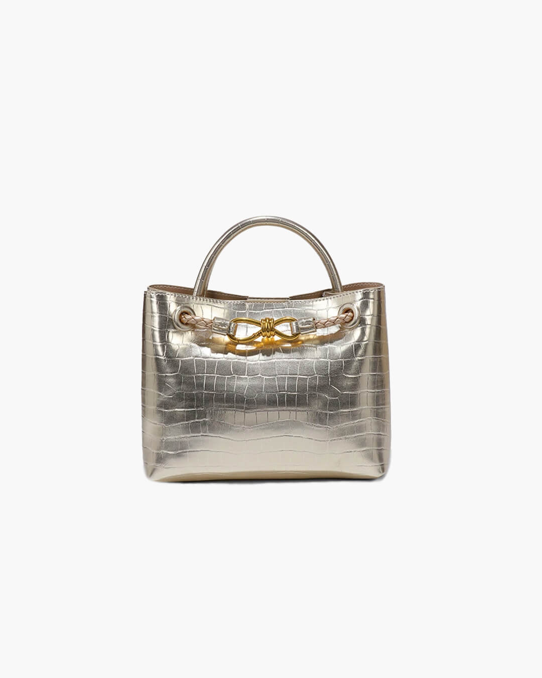 Lucia Croc-Embossed Vegan Leather Bag